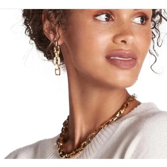 EDDIE BORGO Supra Chain Link Earrings Paperclip New in Package - Picture 6 of 6